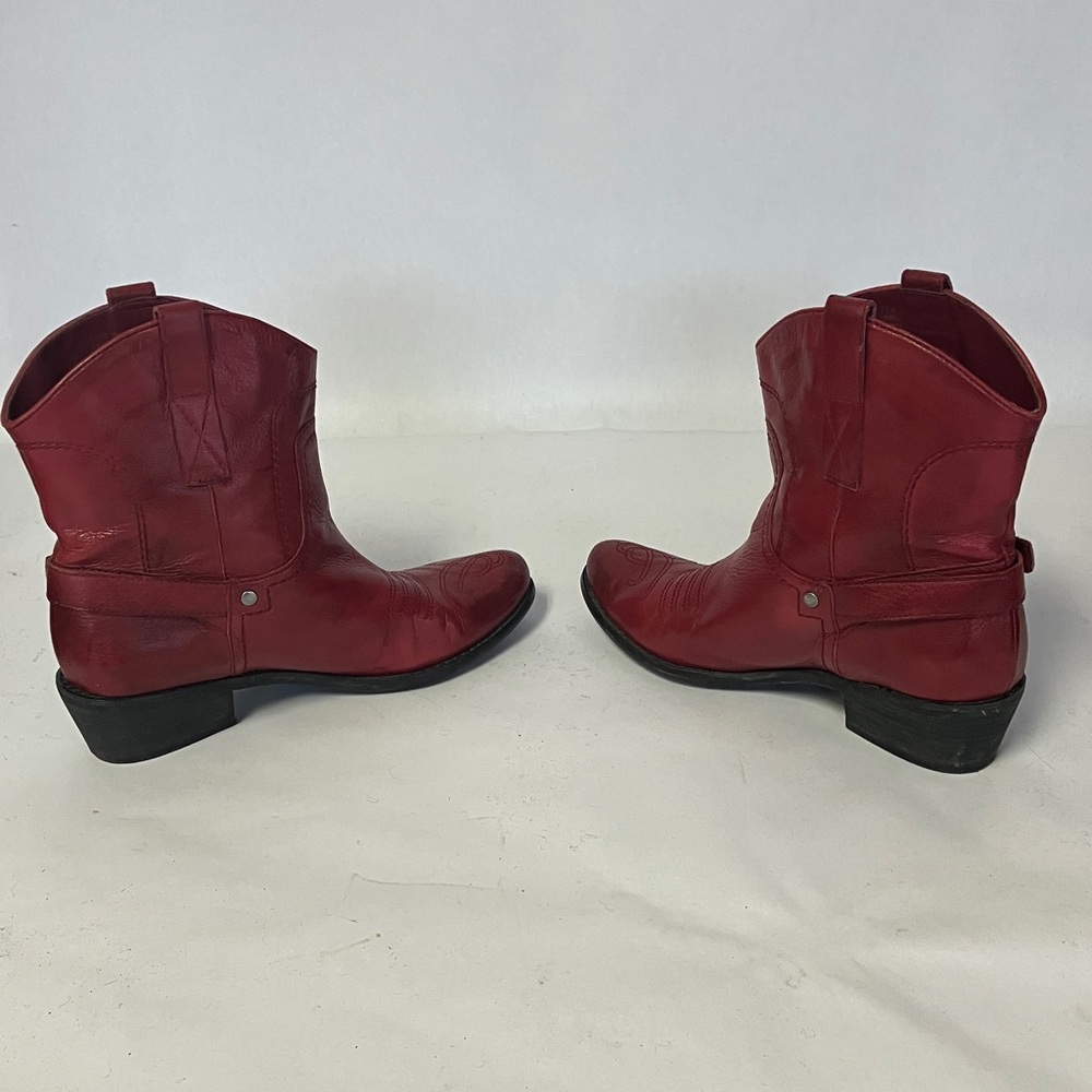 Franco Sarto Burgundy Ankle Booties - Picture 2 of 2